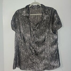Vintage Zebra Silk-y Button Down